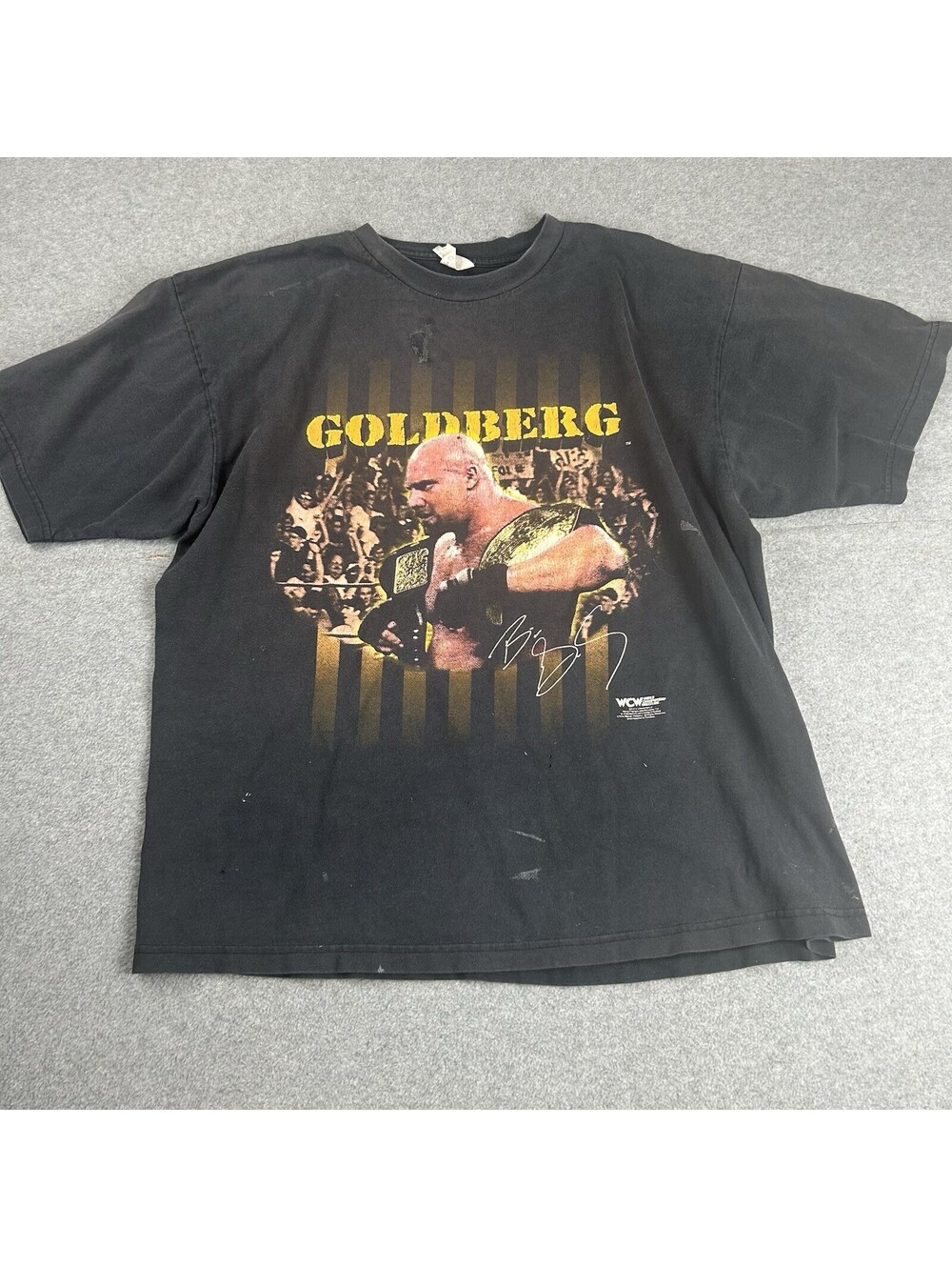 Vintage Bill Goldberg T Shirt Tultex WCW Professional Wrestling 1998 Black XXL